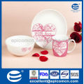 Set de petit-déjeuner en porcelaine 3Pcs pour valentine BC8024